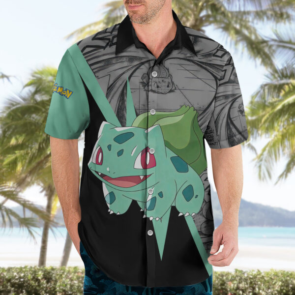 Chemise hawaïenne Bulbizarre Pokémon Manga - Maison Otaku – Image 3