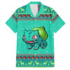Chemise hawaïenne Bulbizarre Pokémon Pixel Noël - Maison Otaku
