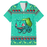 Chemise hawaïenne Bulbizarre Pokémon Pixel Noël – Maison Otaku