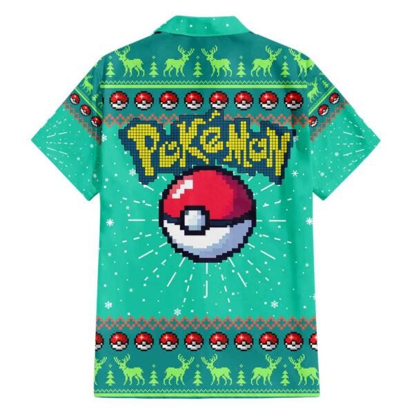 Chemise hawaïenne Bulbizarre Pokémon Pixel Noël - Maison Otaku – Image 2
