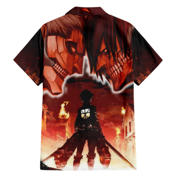 Chemise hawaïenne Attaque des Titans Incendiaire - Maison Otaku – Image 2