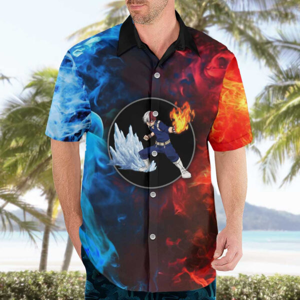 Chemise hawaïenne Shoto My Hero Academia Feu Ardant - Maison Otaku – Image 3