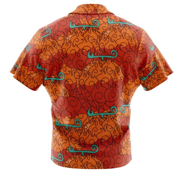 Chemise hawaïenne Mera Mera no Mi Luffy Fruit du Démon One Piece - Maison Otaku – Image 2