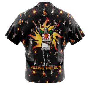 Chemise hawaïenne Motif Praise The Sun Dark Souls - Maison Otaku