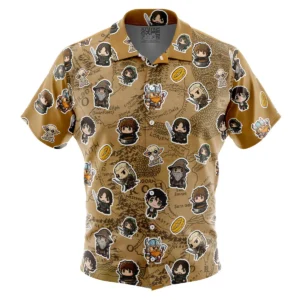 Chemise hawaïenne Motif Chibi Le Seigneur des Anneaux - Maison Otaku