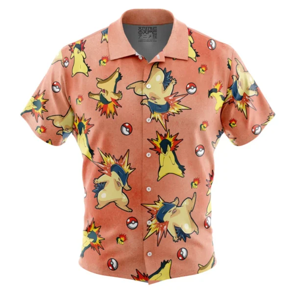 Chemise hawaïenne Motif Typhlosion Pokémon - Maison Otaku