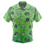 Chemise hawaïenne Motif Type Plante Pokémon – Maison Otaku