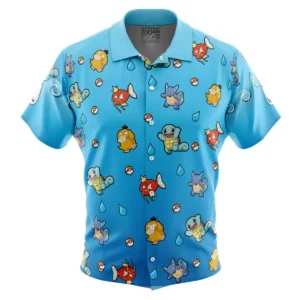 Chemise hawaïenne Motif Type Eau Pokémon - Maison Otaku