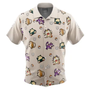 Chemise hawaïenne Type Normal Pokémon - Maison Otaku