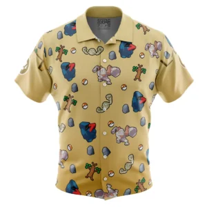 Chemise hawaïenne Type Roche Pokémon - Maison Otaku