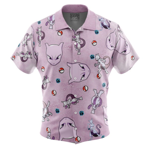 Chemise hawaïenne Motif Mewtwo Pokémon - Maison Otaku