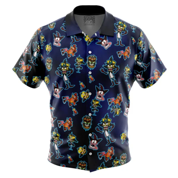 Chemise hawaïenne Crash & Dr Neo Crash Bandicoot - Maison Otaku