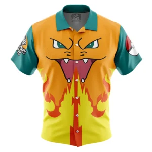 Chemise hawaïenne Visage Dracaufeu Pokémon - Maison Otaku