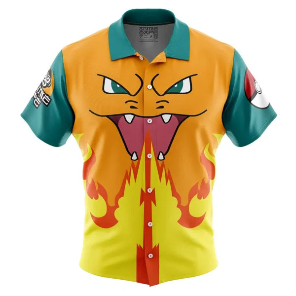 Chemise hawaïenne Visage Dracaufeu Pokémon - Maison Otaku