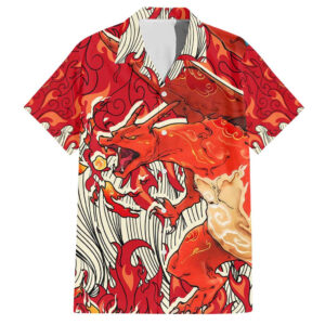 Chemise hawaïenne Dracaufeu Pokémon - Maison Otaku