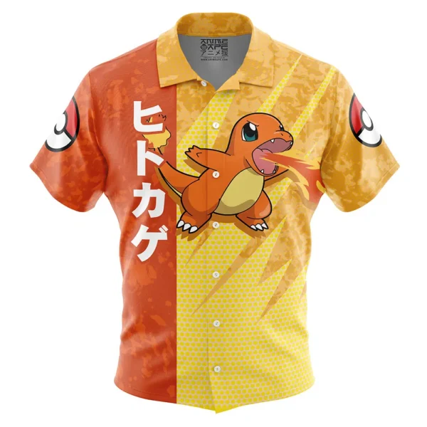 Chemise hawaïenne Salamèche Attaque Pokémon - Maison Otaku