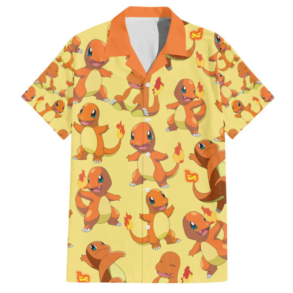 Chemise hawaïenne Salamèche Motifs - Maison Otaku