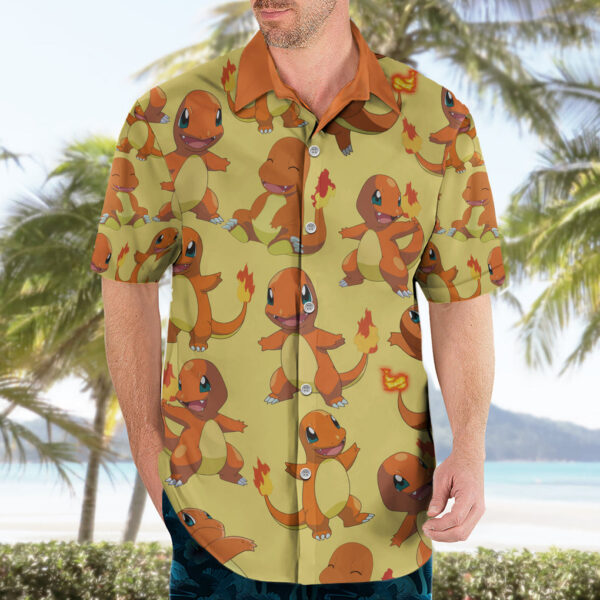 Chemise hawaïenne Salamèche Motifs - Maison Otaku – Image 3