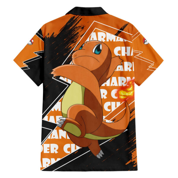 Chemise hawaïenne Salamèche Pokémon Style Sombre - Maison Otaku – Image 2