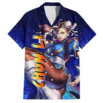 Chemise hawaïenne Chun-Li Street Fighter style manga – Maison Otaku