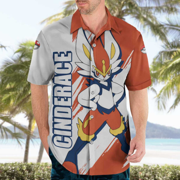 Chemise hawaïenne Pyrobut Pokémon style manga - Maison Otaku – Image 3