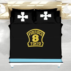 Housse De Couette Fire Force Compagnie 8 Parure de lit Ensemble De Literie
