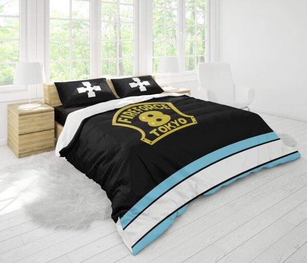 Housse De Couette Fire Force Compagnie 8 Parure de lit Ensemble De Literie – Image 2