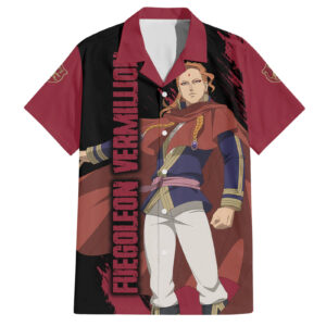 Chemise hawaïenne Fuegoleon Vermillion Black Clover - Maison Otaku