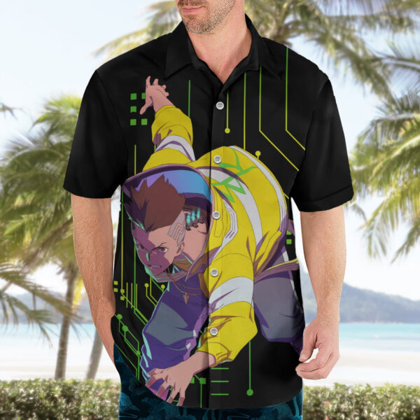 Chemise hawaïenne David Martinez Cyberpunk - Maison Otaku – Image 3