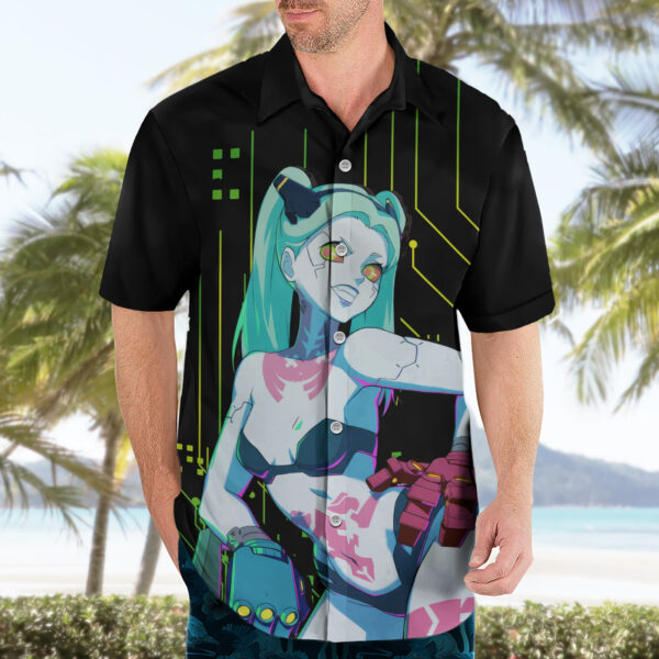 Chemise hawaïenne Rebecca Cyberpunk - Maison Otaku – Image 3