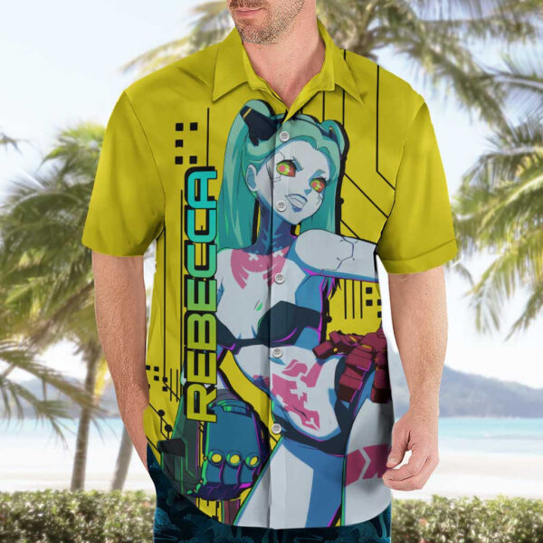 Chemise hawaïenne Rebecca Cyberpunk Edgerunners - Maison Otaku – Image 3