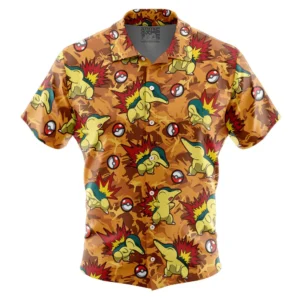 Chemise hawaïenne Cyndaquil Pokémon - Maison Otaku