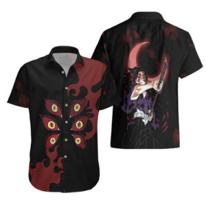 Chemise hawaïenne Kokushibo – Demon Slayer Lune Rouge - Maison Otaku