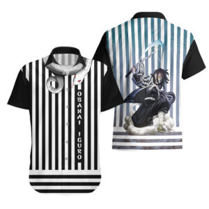 Chemise hawaïenne Obanai Iguro – Demon Slayer Pilier du serpent - Maison Otaku