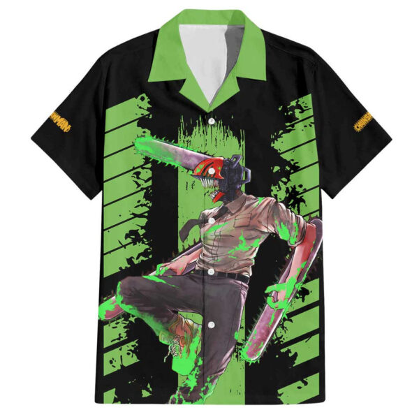 Chemise hawaïenne Denji – Chainsaw Man style cyber - Maison Otaku