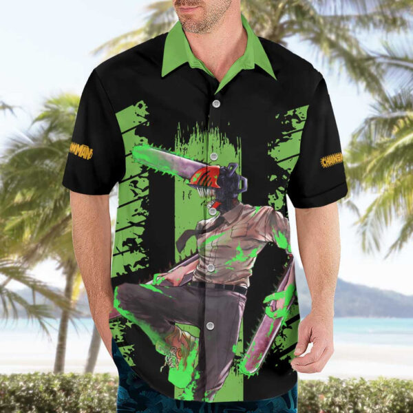Chemise hawaïenne Denji – Chainsaw Man style cyber - Maison Otaku – Image 3