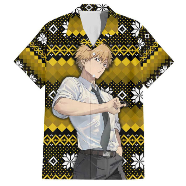 Chemise hawaïenne Denji – Chainsaw Man édition Noël - Maison Otaku
