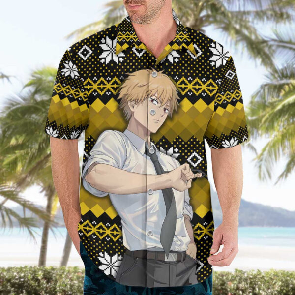 Chemise hawaïenne Denji – Chainsaw Man édition Noël - Maison Otaku – Image 3