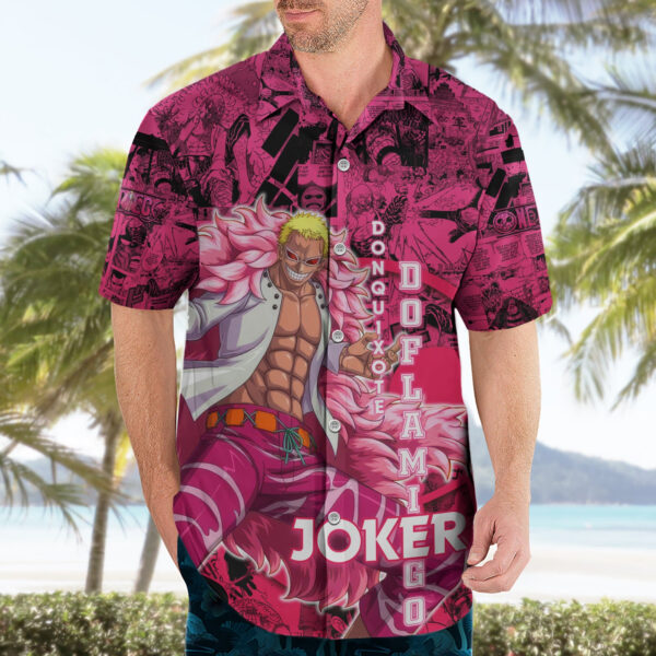 Chemise hawaïenne Donquichotte Doflamingo – Joker style rose - Maison Otaku – Image 3