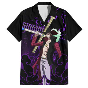 Chemise hawaïenne Dracule Mihawk – One Piece motif Haki - Maison Otaku