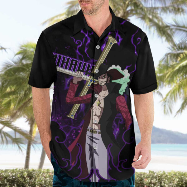 Chemise hawaïenne Dracule Mihawk – One Piece motif Haki - Maison Otaku – Image 3