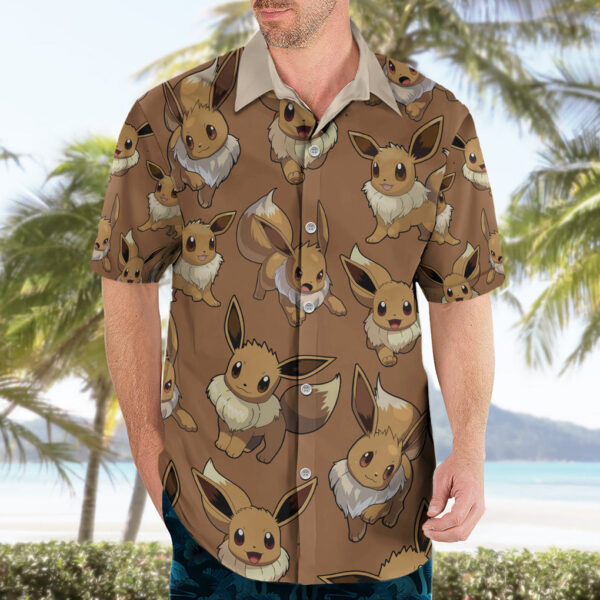 Chemise hawaïenne Évoli motif - Maison Otaku – Image 3