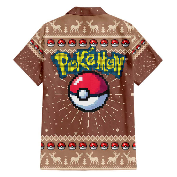 Chemise hawaïenne Évoli Noël pixel - Maison Otaku – Image 2
