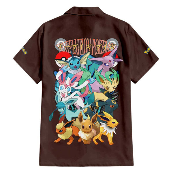 Chemise hawaïenne Évolutions Pokémon style japonais - Maison Otaku – Image 2