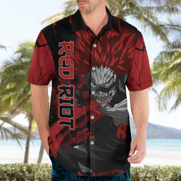 Chemise hawaïenne Red Riot Eijiro Kirishima - Maison Otaku – Image 3