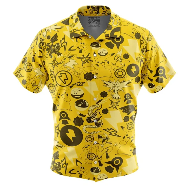 Chemise hawaïenne Pokémon Type Électrique - Maison Otaku