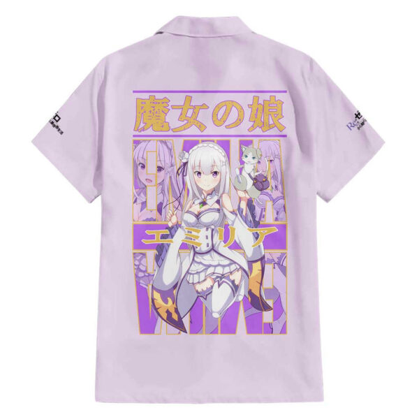 Chemise hawaïenne Emilia Re:Zero - Maison Otaku – Image 2