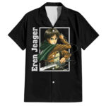 Chemise hawaïenne Eren Jäger L’Attaque des Titans – Maison Otaku