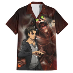 Chemise hawaïenne Eren Jäger AOT Saison Finale - Maison Otaku