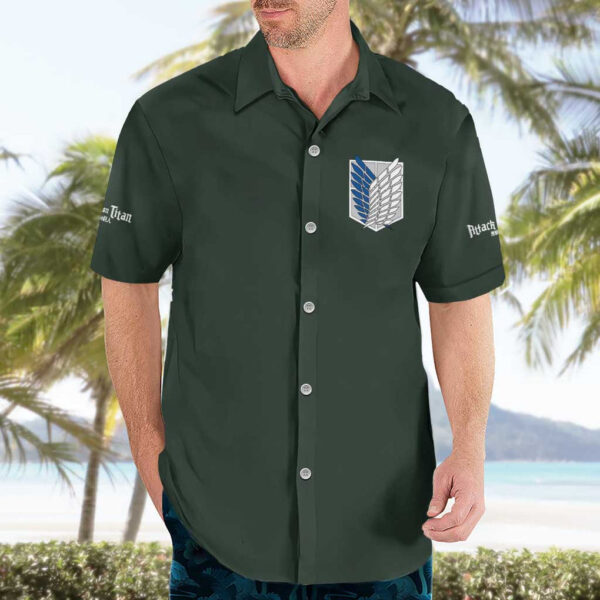 Chemise hawaïenne Eren Jäger L’Attaque des Titans style japonais - Maison Otaku – Image 3